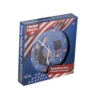 Trump Talking Clock 10" Speaks Each Hour Says We Will Make America Great Again!